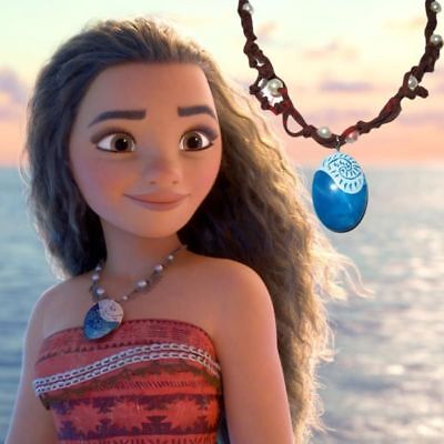 US! Moana Necklace Costume Cosplay Props Princess Heart of Te Fiti Girls Gift