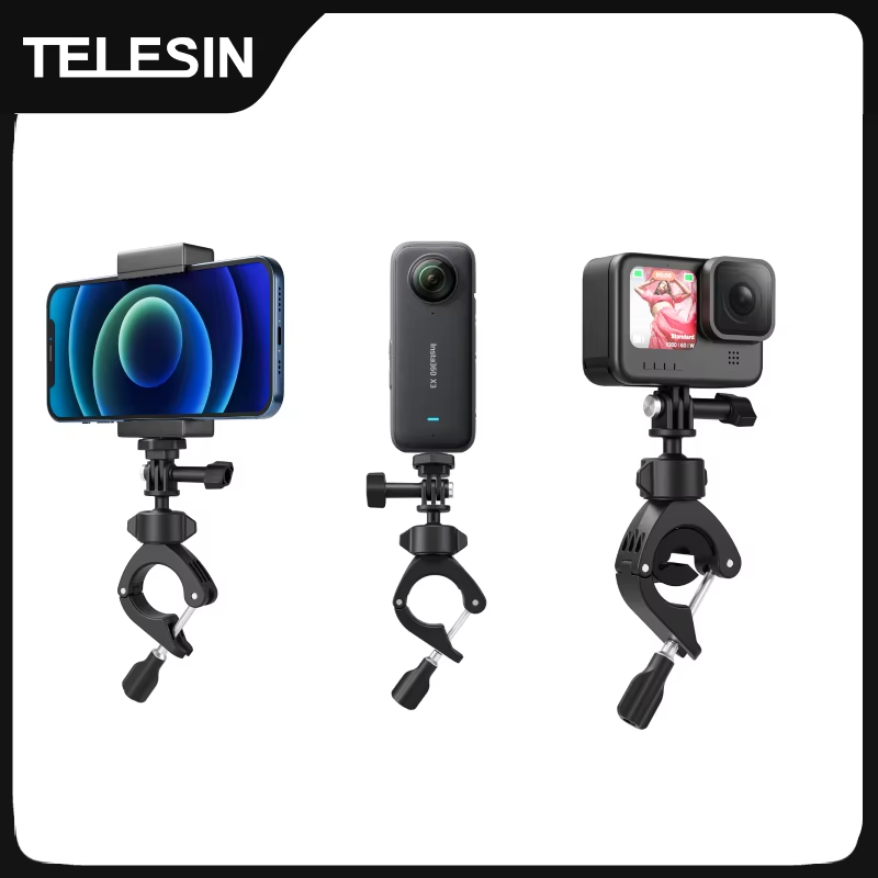 Cycling Motorcycle Clip 360° Super Clamp 1/4" Hole Bracket For DJI OSMO Action