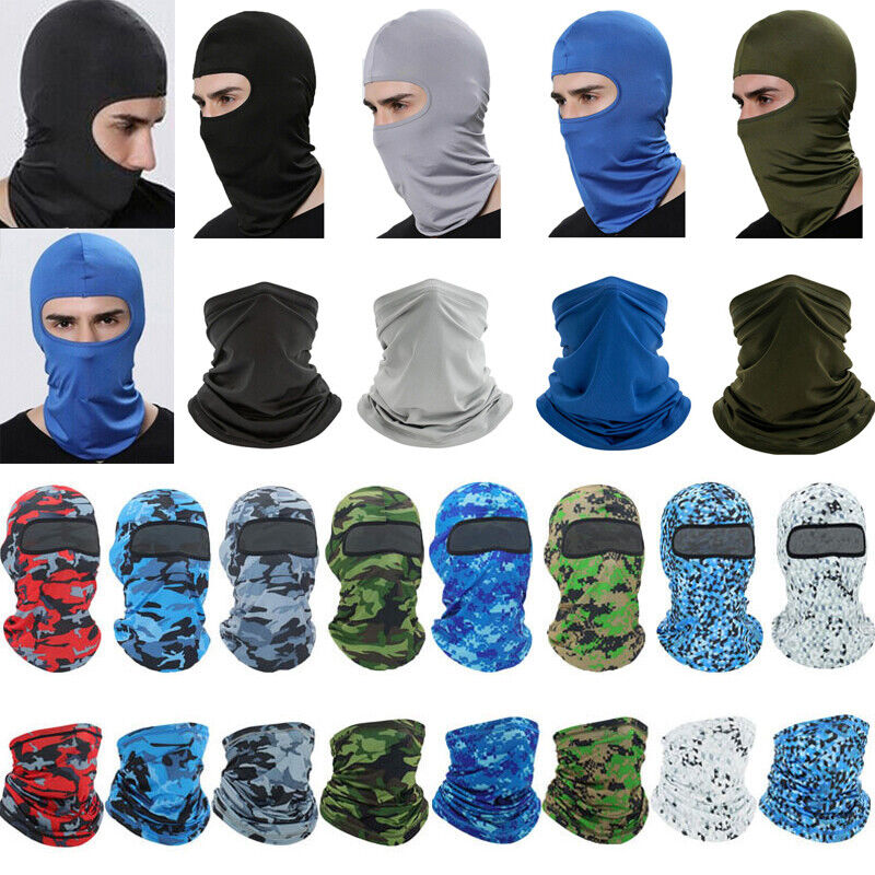 Camouflage Face Mask Balaclava Scarf Neck Fishing Shield Sun