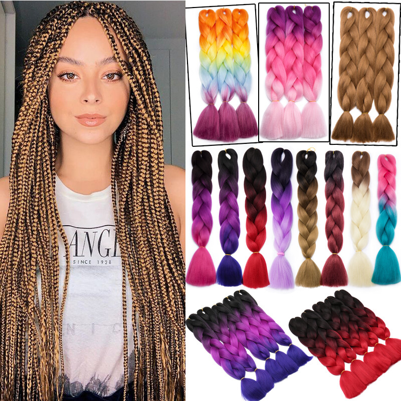 S Real Thick Kanelon Jumbo Braiding Hair Extensions Wool Yarn Box Braids