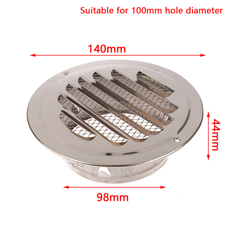 Round Stainless Steel Air Vent Grille Insect Protection Home Ventilation Tool