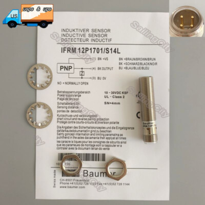 For Baumer IFRM 12P1701/S14L Inductive Proximity Switch Sensor 10-30VDC PNP 4mm