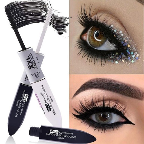 New 2 In 1 4d Silk Fiber Eyelash Mascara Black Mascara Waterproof Silk Fiber Ebay