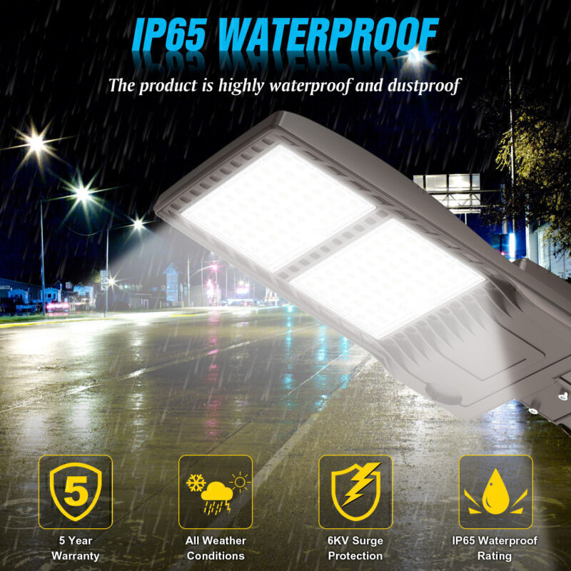 400 Watt LED Shoebox Pole Light Fixture Outdoor Parking Lot Street Area Lighting