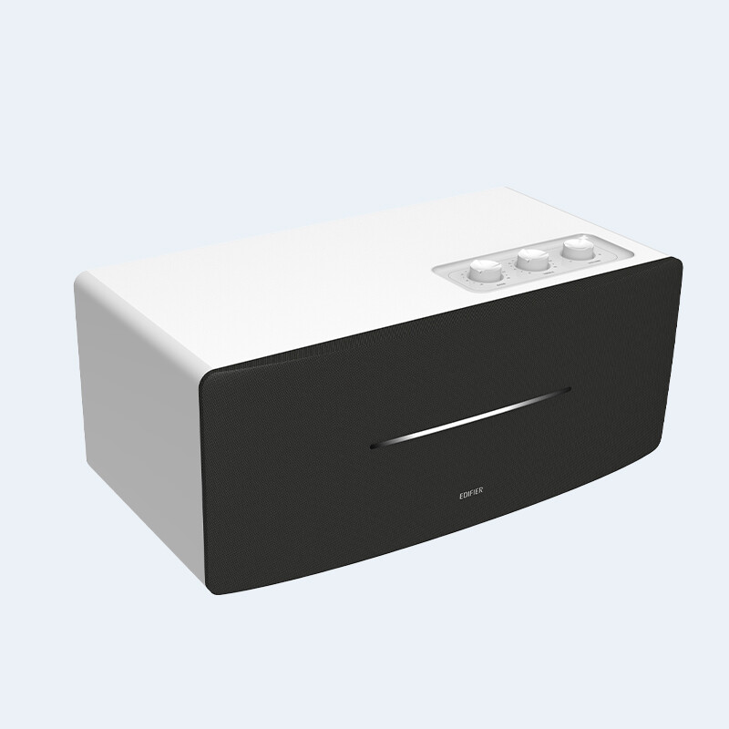 Edifier D12 ホワイト Edifier D12 White Stereo Bluetooth 5.0 Speaker | Wooden