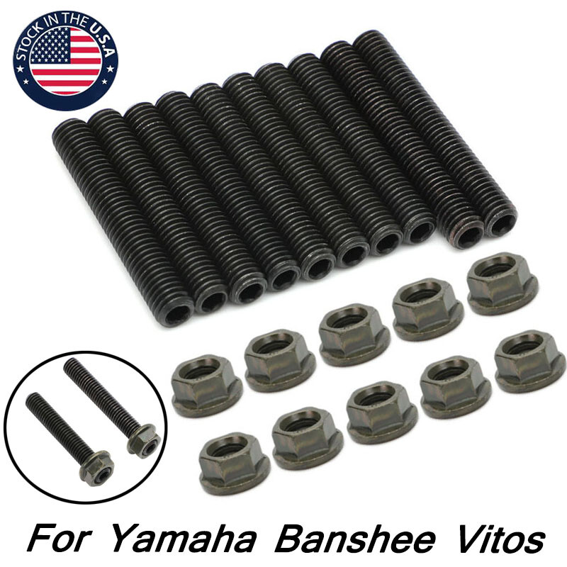 Cool Head Studs Kit Case Hardened Allen Polish Nut For Yamaha Banshee US