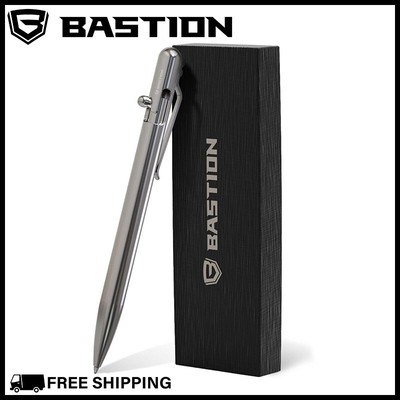 BASTION BOLT ACTION PEN STAINLESS STEEL Slim Luxury Ballpoint Retractable Pens