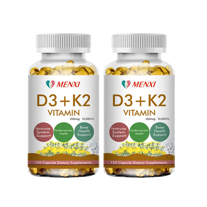 240 Vitamin K2 (MK7) with D3-10000IU Supplement,BioPerine Capsules,Immune Health