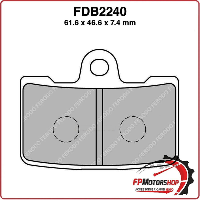 PASTIGLIE FRENO PER MOTO FDB2240ST BUELL FIREBOLT LIGHTNING XB12 R S 1200