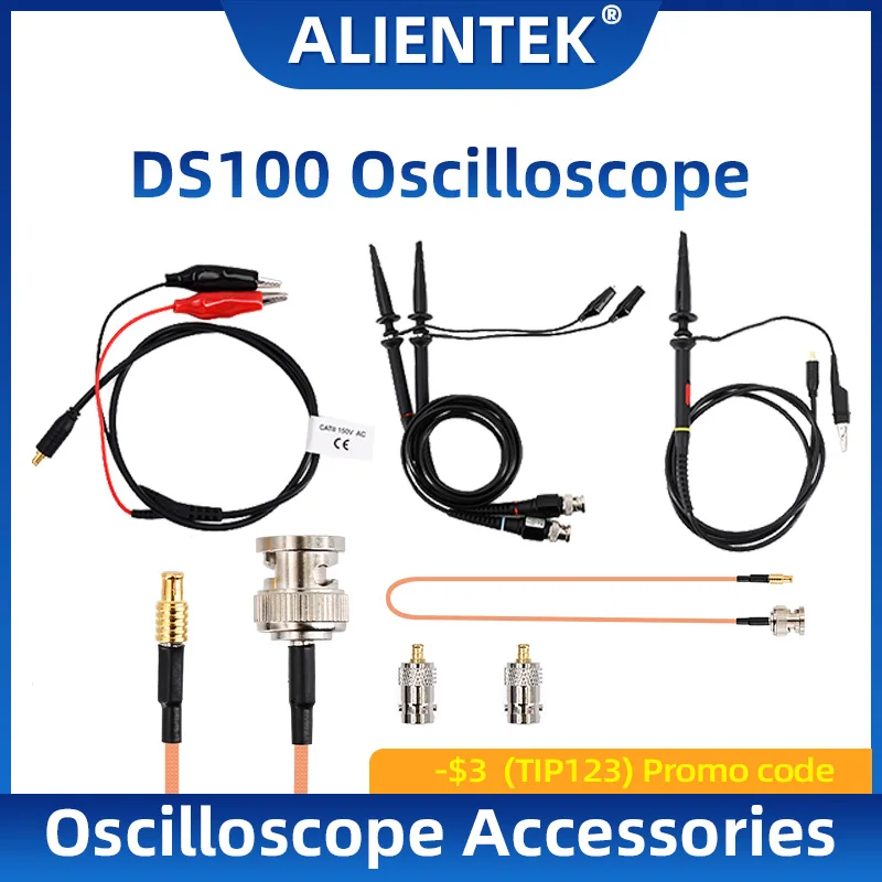 BNC Oscilloscope Probe Scope 100M Bandwidth Analyzer Alligator Clip Probe Multim