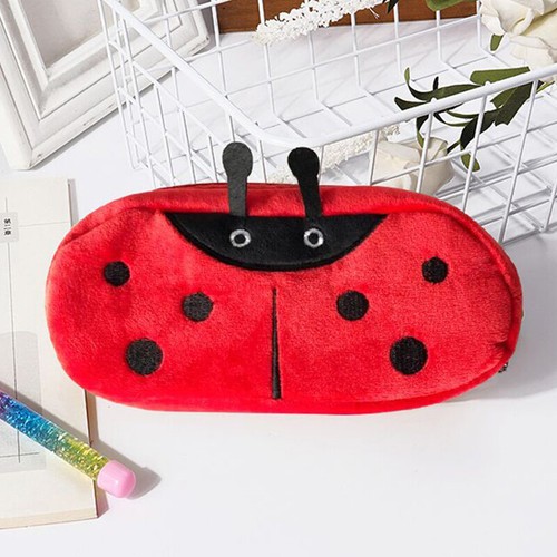 Cartoon Pencil Case Cute Plush Pen Bag Makeup Pouch Cosmetic Bag Kid Stationery♡