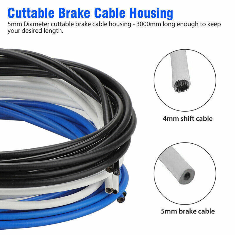 Outdoor Bicycle Brake Cable and Housing Replacement Kit for Mountain Road Bike
