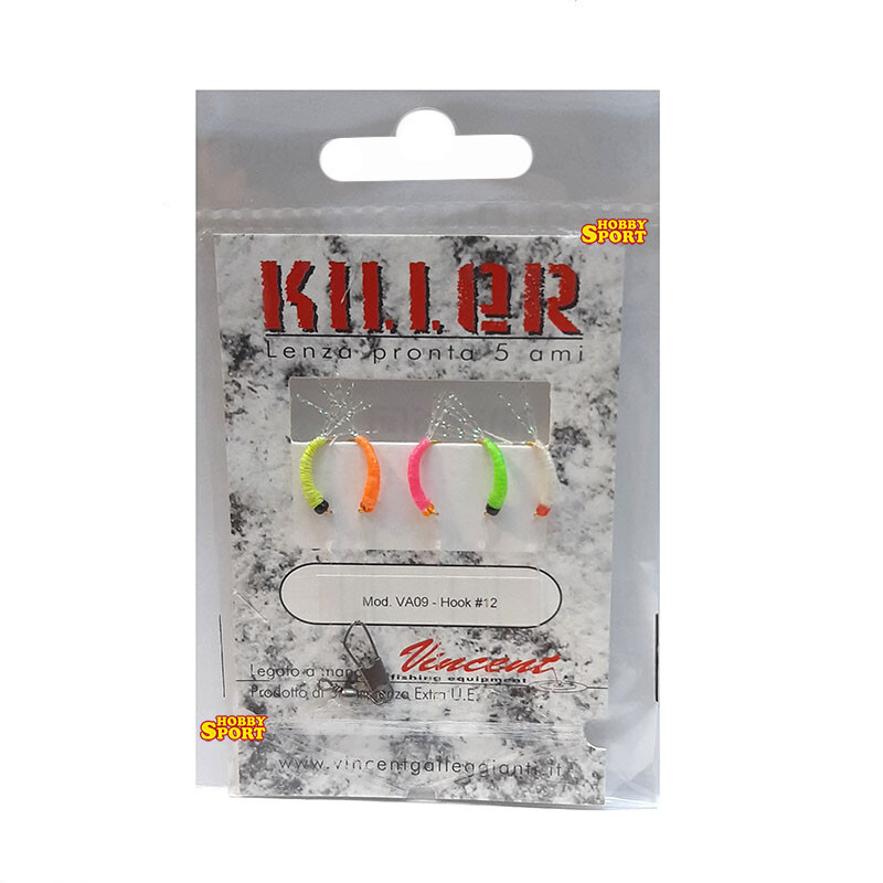 LENZA PRONTA COREGONE 5 AMI SERIE KILLER VA09 AMO 12 COL. MIX COLOR VINCENT