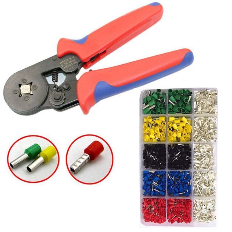 USA Terminal Cable Wire Connector Plier Block Cord Tube Suit Crimping Sleeve