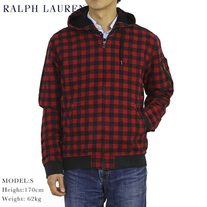 

Хлопковая куртка в клетку «буффало» с молнией во всю длину Polo Ralph Lauren — красный/черный —, Red/black, Polo Ralph Lauren Full-Zip