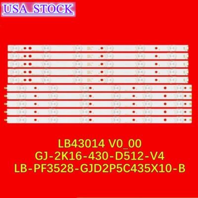 Kit/10pcs LED Strips For 43PFF5659T3 TH-43LFE8E TH43LFE8E 43CH6000 TPT430H3DUY