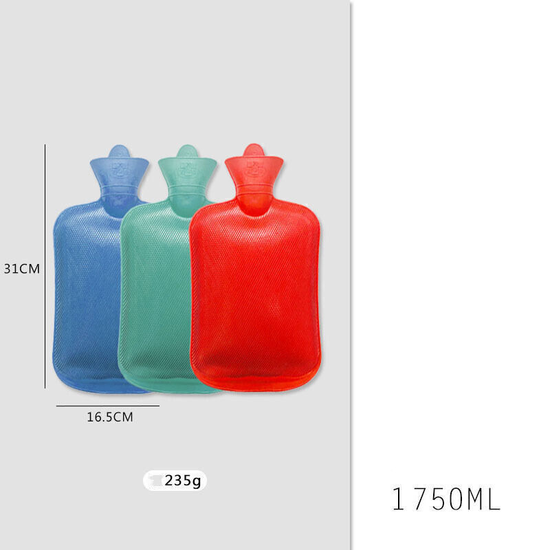 500ml/1000ml/1750ml/2000ml Hot Water Bottle Natural Rubber Warmer Hot Water