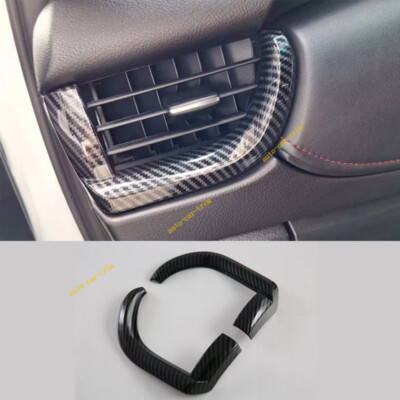 2X For 2024 Toyota Fortuner ABS Carbon Fiber Console Side Air Outlet Vent Trim