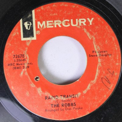 Rock 45 The Robbs - Rapid Transit / Cynhia Loves On Mercury