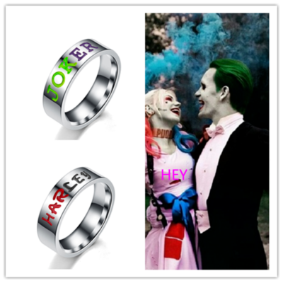 Suicide Squad Harley Quinn Joker Lovers Ring Valentine s Day