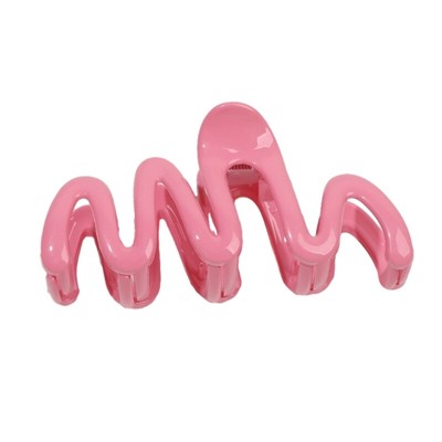 Harajuku Candy Color Curved Shape Hair Claw Elegant Girl Ponytail Hair Barrettes
