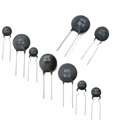 10pcs NTC 3D/5D/8D/10D/20D/47D-5/7/9/11/13/15/20 Thermistor Current Limiter