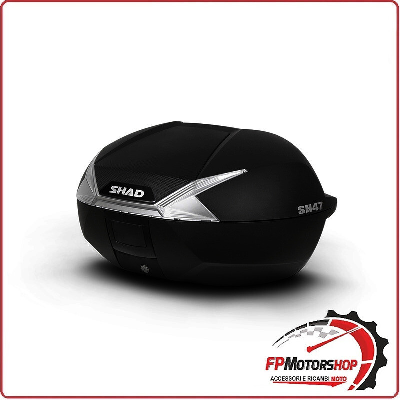 BAULETTO PER MOTO SCOOTER SHAD SH47 CATARIFRANGENTE BIANCO CARBON COVER SH 47 LT