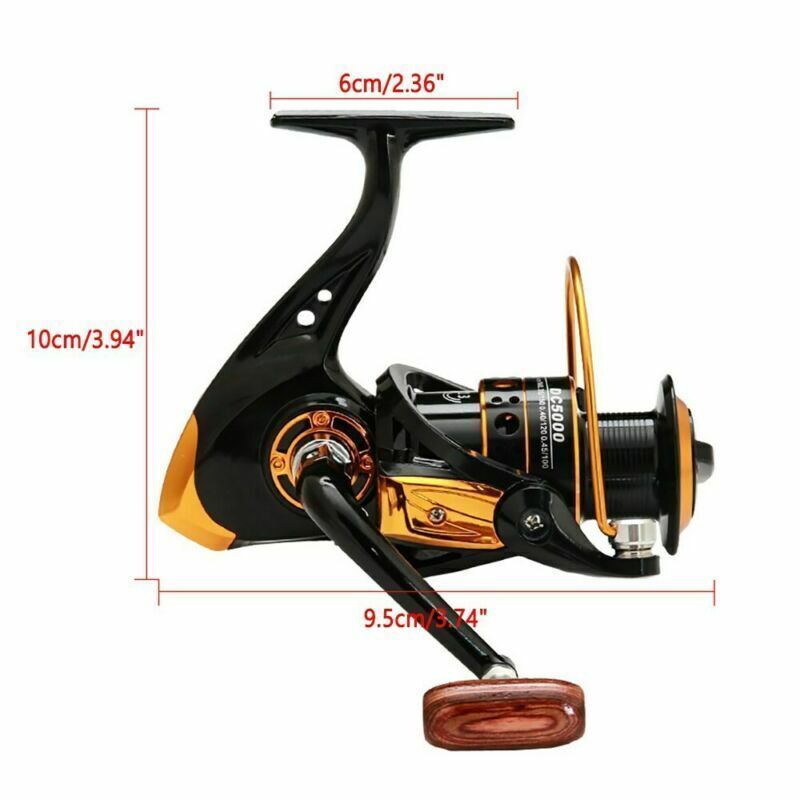 Black Full Metal Wire Cup Fishing Reel Spinning Wheel Fishing Gear,DC1000-7000