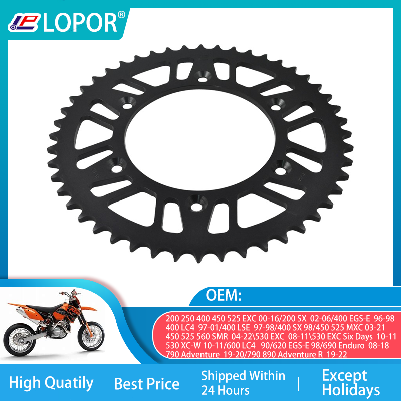 【A4対応】【E'POR】LIMITED MODEL Ree Large LOPOR 520-45T Motorcycle Rear Sprocket For EXC SX EGS-E LC4