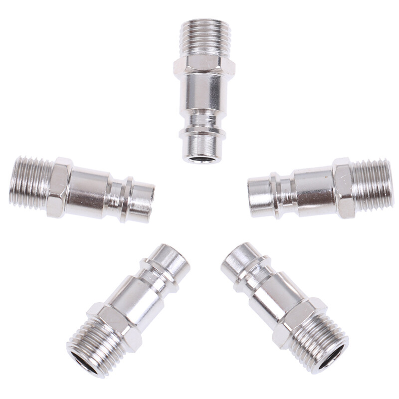 5pcs Euro Air Line Hose Fitting 1/4" Quick Release Air Compressor Connecto_ro