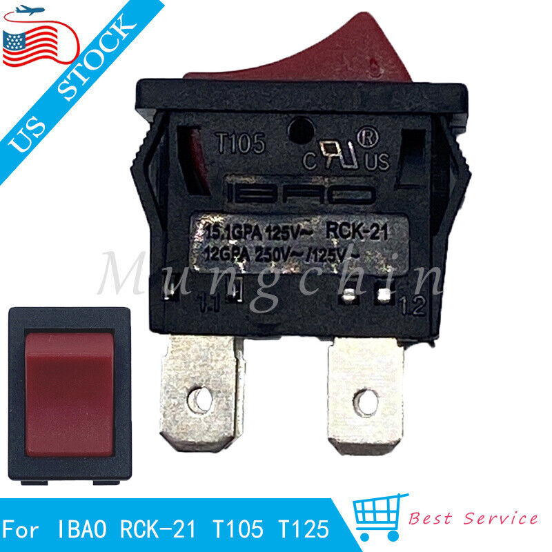 Switch 4 Pin ON-OFF 2 Positions Red Button Maintaine For IBAO RCK-21  T125 T105