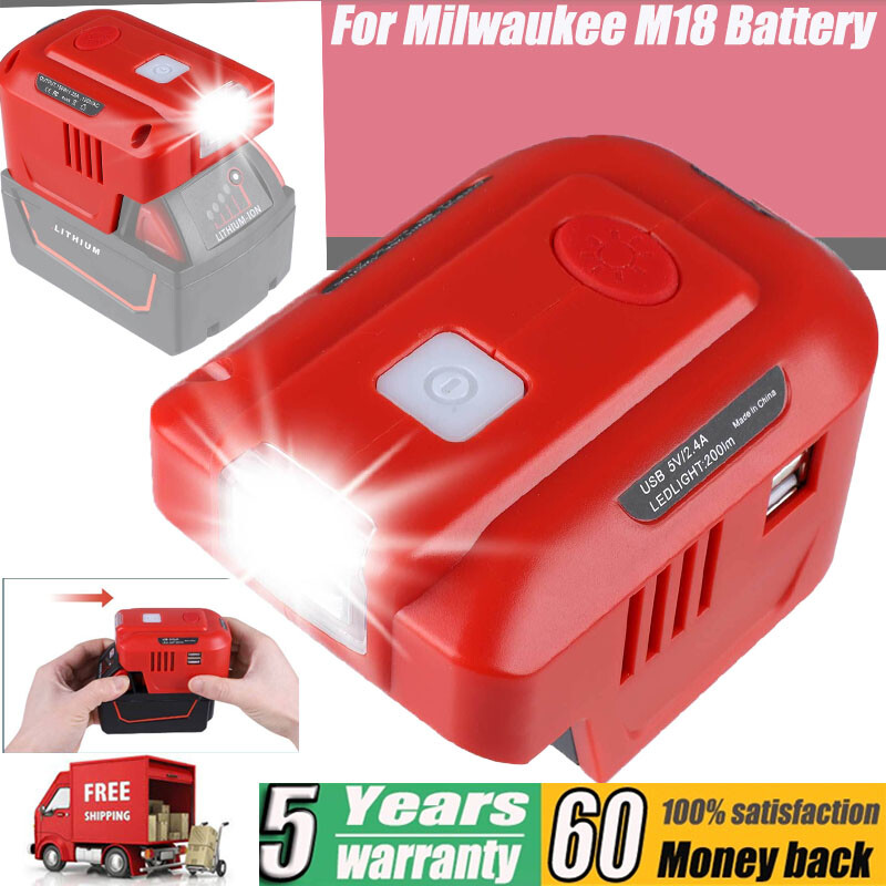 For Milwaukee 18v M18 Xc Battery W/led Ac Outlet