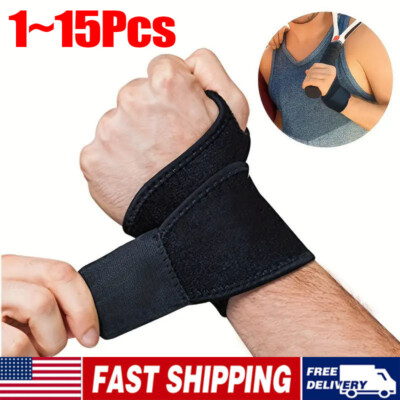 Wrist Brace Sports Band Wrap Adjustable Support Gym Strap Carpal Tunnel Bandage
