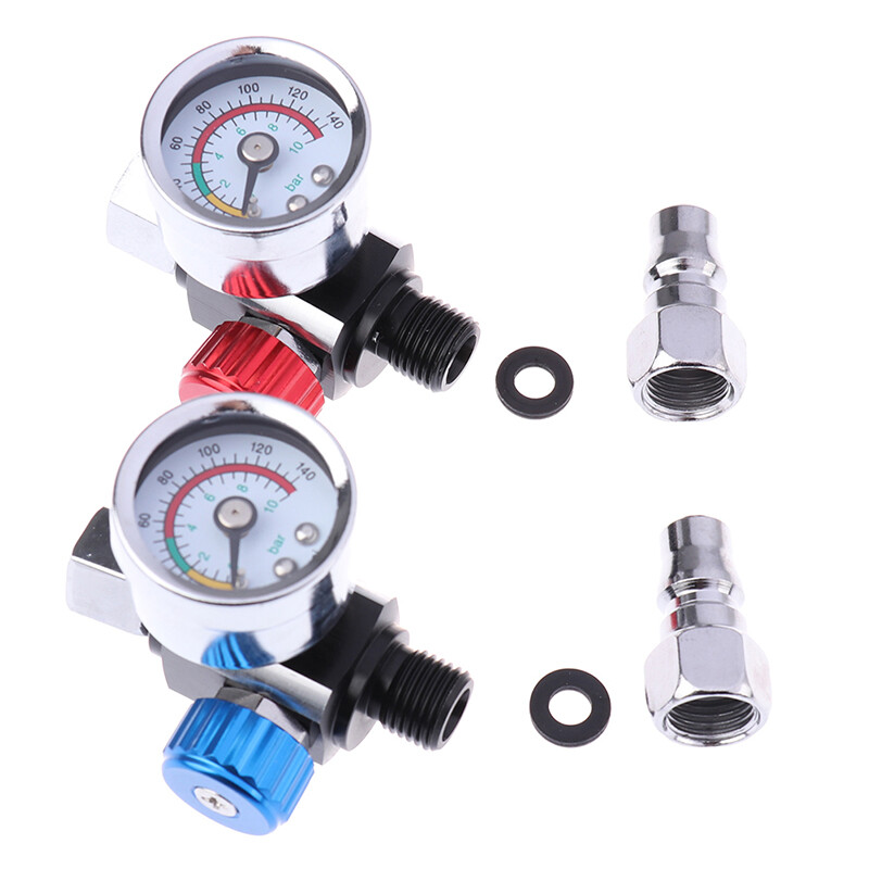 Spray Gun Air Pressure Regulator Gauge For Car Auto Repair Painting T;im