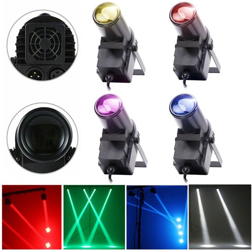 4X 30W LED Pinspot Punktstrahler Spot RGBW Disco Bhnenlicht Lichteffekte Disco