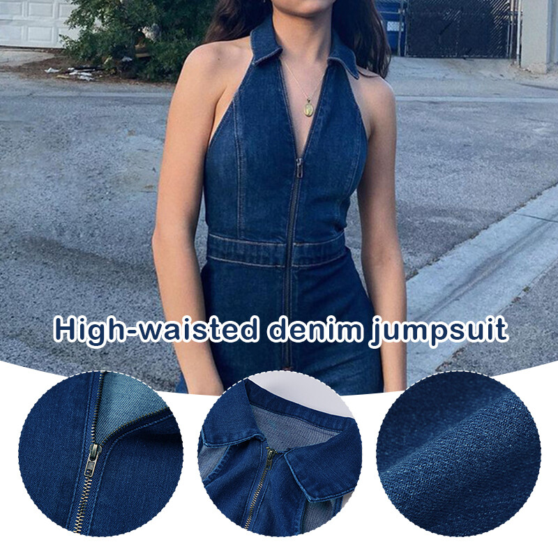 【AMERI】V NECK DENIM JUMPSUIT Ameri（アメリ）の「V NECK DENIM JUMPSUIT（つなぎ