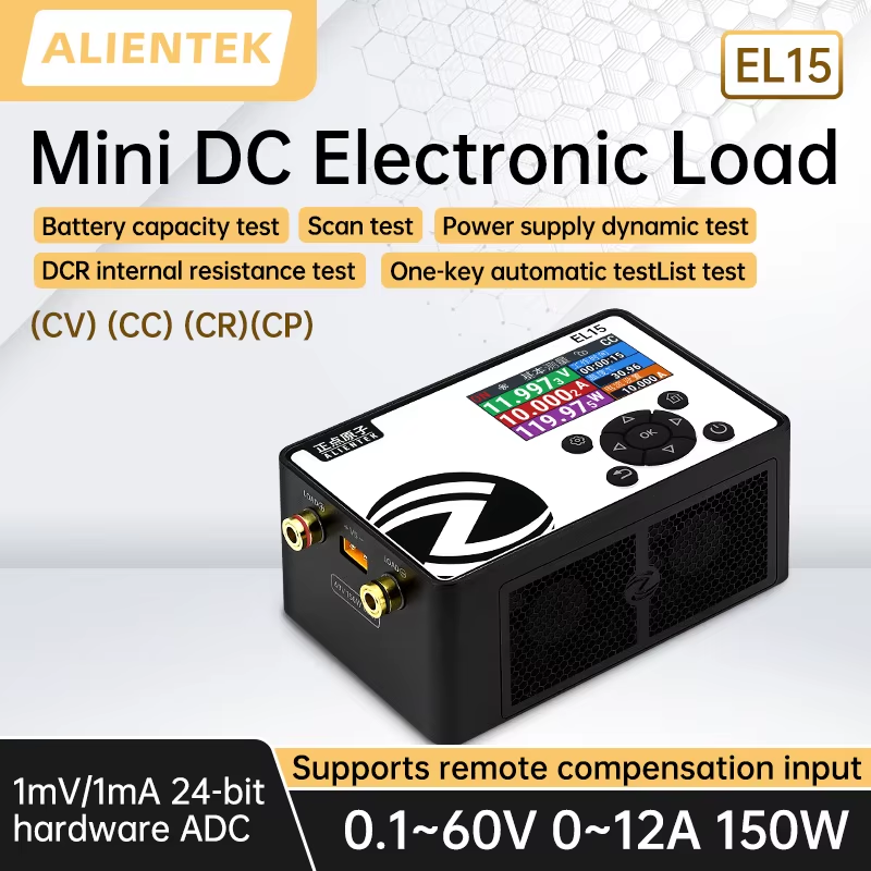 EL15 DC Electronic Load 150W Battery Capacity Tester Mini Programmable Power Sup