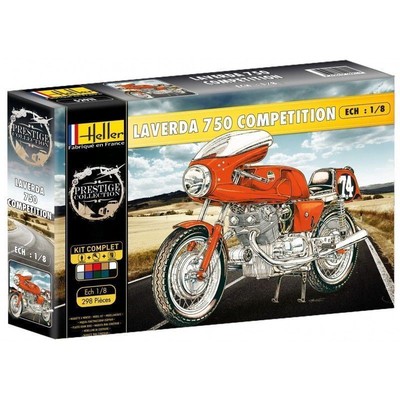 Heller 52911G 1:8th scale Gift Set Laverda 750 SFC Competition Racing Motorbike
