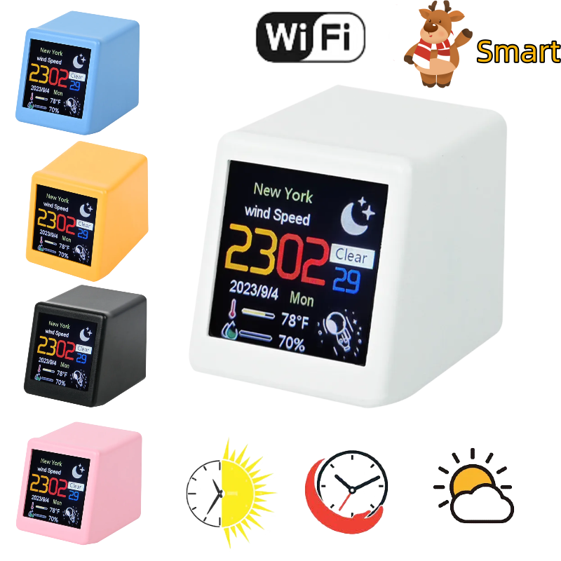 Wifi Wireless Thermometer Clock Album Outdoor