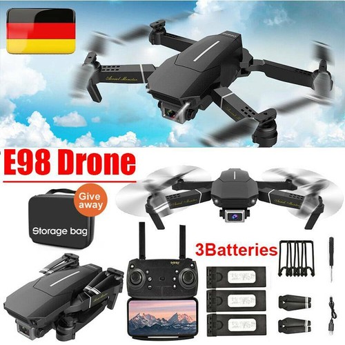 WiFi FPV Drohne Faltbar 1080P 4K Kamera 3 Batterie Quadrocopter Selfie RC Drone