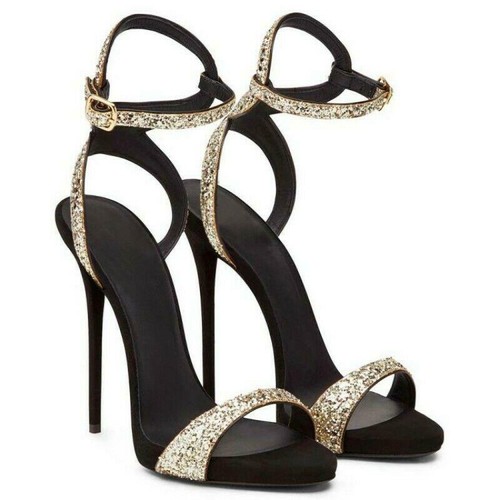 Wome's Roma Ankle Strap Super High Heel Sandals Shoes Peep