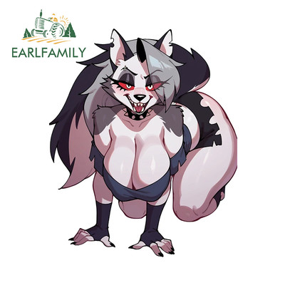 EARLFAMILY 5.1'' Anime Helluva Boss Furry Loona Waifu Car Decals Sexy Stickers