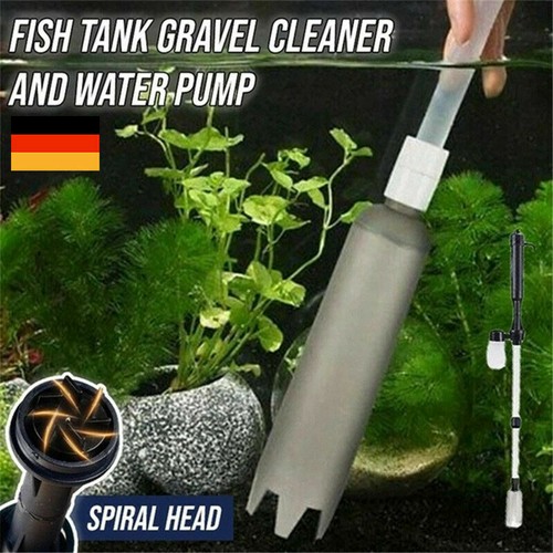 Elektrische Aquarium Reiniger Staubsauger Fish Bodenreinigung Mulmsauger DE NEU