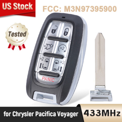 Keyless Smart Key Fob for Chrysler Pacifica 2017-2023 Voyager 2020+ M3N-97395900