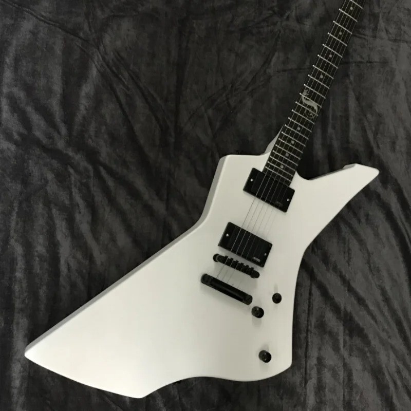 James Hetfield Snakebyte Electric Guitar Snake Inlay Gloss white