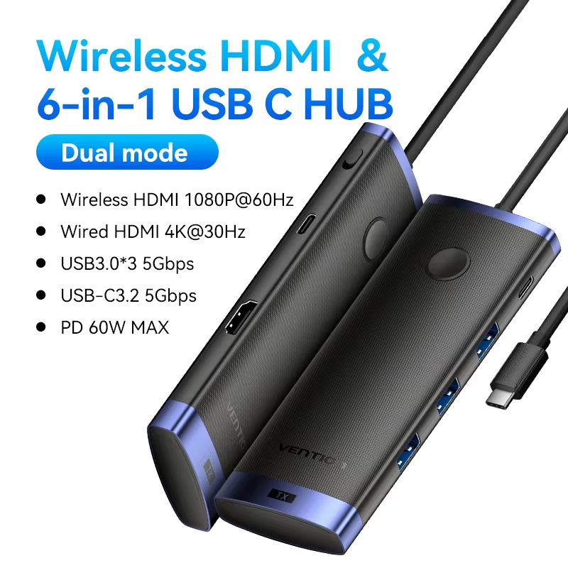 Wireless HDMI Extender Kit 5G 50M Video Transmitter & Receiver 1080P 60Hz Transm