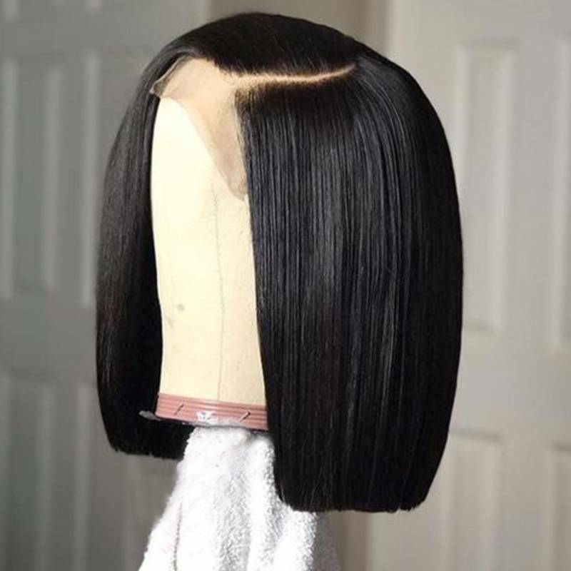 8a 100 Real Indian Virgin Human Hair Lace Front Wig Short Bob Wig Pre Plucked P Ebay