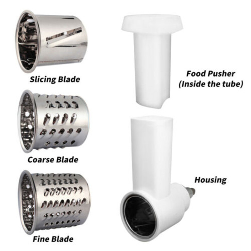 Fresh Prep Slicer/Shredder Attachment 3 Blades For Home KitchenAid Stand Mixers