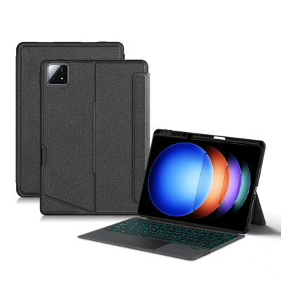 For Xiaomi Pad 6/6s Pro Portable Stand Leather Magnetic Detachable Keyboard Case