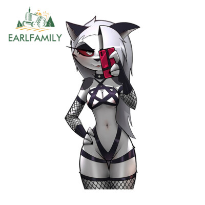 EARLFAMILY 5.1'' Furry Loona Helluva Boss Car Sticker Waterproof Sexy Trunk Decal